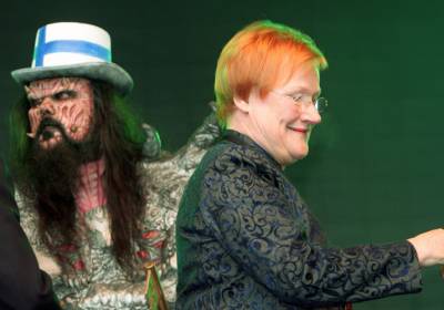 Presidentti Tarja Halonen ja Lordi